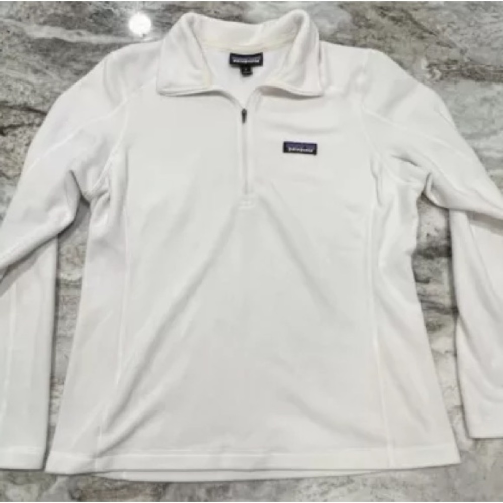 Patagonia Women’s Medium Fleece 1/4 Zip White Lightweight